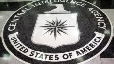 The logo of the U.S. Central Intelligence Agency is shown in the lobby of the CIA headquarters in La..