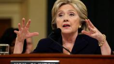 Democratic presidential candidate Hillary Clinton testifies before the House Select Committee on Benghazi, on Capitol Hill in Washington October 22, 2015.    REUTERS/Jonathan Ernst 