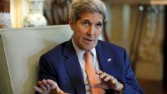 U.S. Secretary of State John Kerry talks to the media after a meeting with Saudi Foreign Minister Adel al-Jubeir at the State Department in Washington July 16, 2015. REUTERS/Yuri Gripas