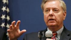 U.S. Senator Lindsey Graham speaks during a news conference in Cairo, Egypt April 3, 2016. REUTERS/Mohamed Abd El Ghany 