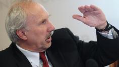 European Central Bank (ECB) Governing Council member Ewald Nowotny addresses a news conference in Vienna June 6, 2014. REUTERS/Heinz-Peter Bader  