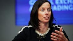 Adena Friedman speaks at the Reuters Exchanges and Trading Summit in New York March 31, 2010. REUTERS/Natalie Behring 