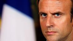 FILE PHOTO: French President Emmanuel Macron attends a joint statement with Dutch Prime Minister Mark Rutte (not pictured)  at the Elysee Palace in Paris, France, August 31, 2017.  REUTERS/Philippe Wojazer/File Photo