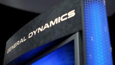 FILE PHOTO: A General Dynamics sign is shown at the International Association of Chiefs of Police conference in San Diego, California, U.S. October 17, 2016.   REUTERS/Mike Blake/File Photo