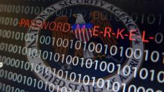 A computer with a series of numbers and the logo of the United States' National Security Agency (NSA) is seen in this multiple exposure picture illustration taken in Frankfurt October 28, 2013. REUTERS/Kai Pfaffenbach 