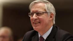 Bank of France Governor Christian Noyer attends a conference of central bankers hosted by the Bank of France in Paris November 7, 2014.   REUTERS/Charles Platiau  