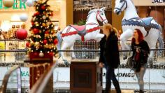 The LP12 Mall of Berlin shopping mall is pictured with Christmas decorations in Berlin, Germany, December 1, 2017.     REUTERS/Fabrizio Bensch - RC1640D77F20