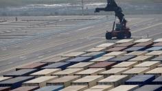 Shipping containers are seen at the Hanjin Shipping container terminal at Incheon New Port in Incheon, South Korea, September 7, 2016.  REUTERS/Kim Hong-Ji  