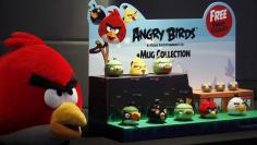 FILE PHOTO: Angry Birds products are displayed during a news conference in Hong Kong July 3, 2012. REUTERS/Bobby Yip 