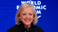 FILE PHOTO: Meg Whitman, President and Chief Executive Officer, Hewlett Packard Enterprise, attends the annual meeting of the World Economic Forum (WEF) in Davos