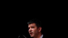 Uber CEO Travis Kalanick, addresses a gathering at an event in New Delhi, India, December 16, 2016. REUTERS/Adnan Abidi