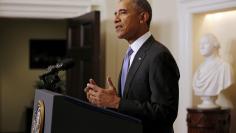 U.S. President Barack Obama delivers a statement on Iran at the White House in Washington, January 17, 2016. REUTERS/Carlos Barria