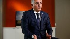 Reza Pahlavi, the last heir apparent to the defunct throne of the Imperial State of Iran, speaks during an interview with Reuters in Washington