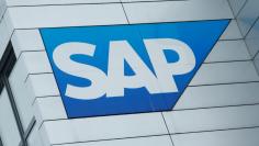 FILE PHOTO: SAP logo at SAP headquarters in Walldorf