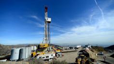 Crews from Southern California Gas Company and outside experts work on a relief well at the Aliso Canyon gas field above the Porter Ranch section of northwest Los Angeles 