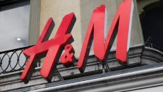 A logo is pictured on a retail shop of Hennes & Mauritz (H&M) in Geneva