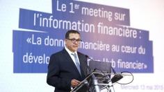 FILE PHOTO - Moroccan Minister of Finance Mohamed Boussaid speaks during the first meeting on financial reporting in the city of Casablanca