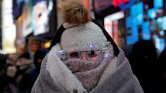 Elena Barduniotis from Colorado waits in Times Square ahead of New Year's celebrations in Manhattan. 

REUTERS/Andrew Kelly