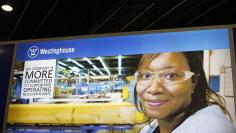 FILE PHOTO - The logo of the American company Westinghouse is pictured at the World Nuclear Exhibition 2014, the trade fair event for the global nuclear energy sector, in Le Bourget, near Paris October 14, 2014. REUTERS/Benoit Tessier