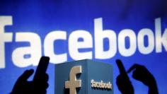 A 3D plastic representation of the Facebook logo is seen in this illustration in Zenica