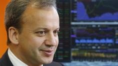 FILE PHOTO: Russian Deputy Prime Minister Arkady Dvorkovich smiles during an interview at the St. Petersburg International Economic Forum (SPIEF), Russia, June 2, 2017. REUTERS/Sergei Karpukhin