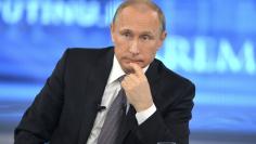 Putin takes part in a live broadcast call-in in Moscow