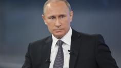 Putin takes part in a live broadcast call-in in Moscow
