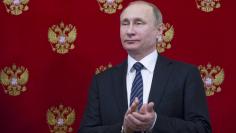 Russian President Putin attends a signing ceremony following the talks with his Slovenian counterpart Pahor in Moscow