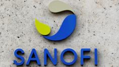 FILE PHOTO: French multinational pharmaceutical company SANOFI logo seen at their headquaters in Paris