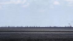 File photo of the alleged on-going land reclamation of China at Subi reef seen from Pagasa island (Thitu Island) in the Spratlys group of islands in the South China Sea