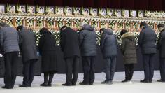 People mourn at a memorial altar for victims of a hospital blaze in Miryang, South Korea, January 27, 2018.   Yonhap via REUTERS   