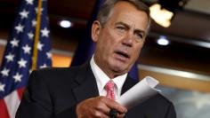 U.S. House Speaker John Boehner (R-OH) speaks at a news conference on Capitol Hill in Washington March 19, 2015. REUTERS/YURI GRIPAS 