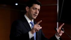 FILE PHOTO: U.S. House Speaker Paul Ryan (R-WI) speaks during his weekly press conference on Capitol Hill in Washington, U.S., May 25, 2017. REUTERS/Yuri Gripas