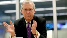 Senate Majority Leader Mitch McConnell (R-KY) speaks to Reuters during an interview in Washington, U.S., May 24, 2017.   REUTERS/Joshua Roberts