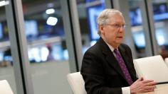 Senate Majority Leader Mitch McConnell (R-KY) speaks to Reuters during an interview in Washington, U.S., May 24, 2017.   REUTERS/Joshua Roberts