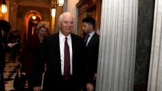 Senator Ben Cardin (D-MD) arrives at Democratic Party caucus meeting on Capitol Hill in Washington, U.S., January 19, 2018. REUTERS/Yuri Gripas/ File Photo