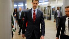 U.S. Senator Tom Cotton (R-AR) arrives for the weekly Republican party caucus luncheon at the U.S. Capitol in Washington, U.S. January 17, 2018.  REUTERS/Jonathan Ernst