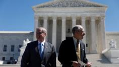 FILE PHOTO: Senate Judiciary Committee Chairman Sen. Chuck Grassley (R-IA) and Sen. Lindsey Graham (R-SC) arrive for a rally for nominee Neil Gorsuch outside the Supreme Court in Washington, D.C., U.S. March 29, 2017.  REUTERS/Aaron P. Bernstein