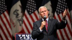 U.S Republican Vice Presidential candidate Mike Pence speaks during a campaign event at the Des Moines Area Community College in Newton, Iowa, U.S. October 11, 2016. REUTERS/Scott Morgan