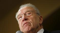 Senator Chuck Grassley (R-IA) speaks at an event for Republican presidential candidate Senator Marco Rubio (R-FL) at the Ramada Hotel in Urbandale, IA, January 30, 2016. REUTERS/Aaron P. Bernstein