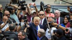 U.S. Republican presidential candidate Donald Trump arrives for jury duty at Manhattan Supreme Court in New York August 17, 2015.   REUTERS/Lucas Jackson 