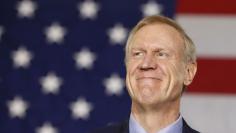 Bruce Rauner smiles after winning the midterm elections in Chicago, Illinois, November 4, 2014.  REUTERS/Jim Young 
