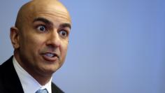 FILE PHOTO - Minneapolis Fed President Neel Kashkari speaks during an interview at Reuters in New York, U.S. on February 17, 2016. REUTERS/Brendan McDermid/File Photo