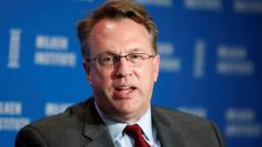 FILE PHOTO - John C. Williams, President and CEO of the Federal Reserve Bank of San Francisco, speaks at the Milken Institute Global Conference in Beverly Hills, California, U.S. on May 2, 2016. REUTERS/Lucy Nicholson/File Photo