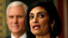 FILE PHOTO: Administrator of the Centers for Medicare and Medicaid Services Seema Verma speaks after being sworn in by U.S. Vice President Mike Pence in Washington, U.S., March 14, 2017.  REUTERS/Kevin Lamarque/File Photo