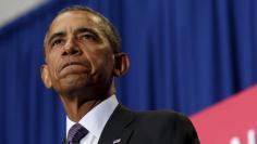 U.S. President Obama delivers remarks at the annual National Fallen Firefighters Memorial Service in Emmitsburg, Maryland