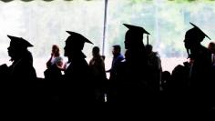 Graduating seniors line up to receive their diplomas during Commencement at Wellesley College in Wellesley, Massachusetts, U.S., May 26, 2017.   REUTERS/Brian Snyder 