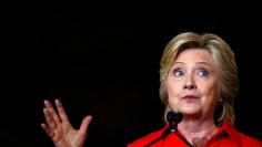 FILE PHOTO: Democratic presidential candidate Hillary Clinton speaks at Johnstown Wire Technologies in Johnstown, Pennsylvania, U.S. on July 30, 2016.  REUTERS/Aaron P. Bernstein/File Photo 