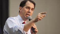 Wisconsin Governor Scott Walker (R-WS) speaks to supporters after a barbeque in Greenville, South Carolina, March 19, 2015. REUTERS/JASON MICZEK