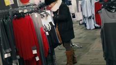 A woman shops for jeans at a J.C. Penney store in New York